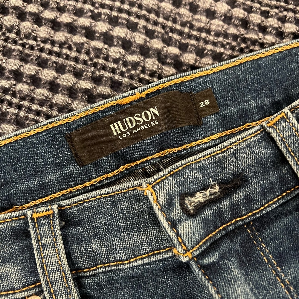 Hudson Distressed Skinny Jeans